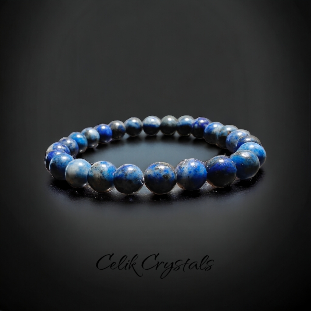 Lapis Lazuli Bracelet - 8mm Unisex - Picture 3 of 6